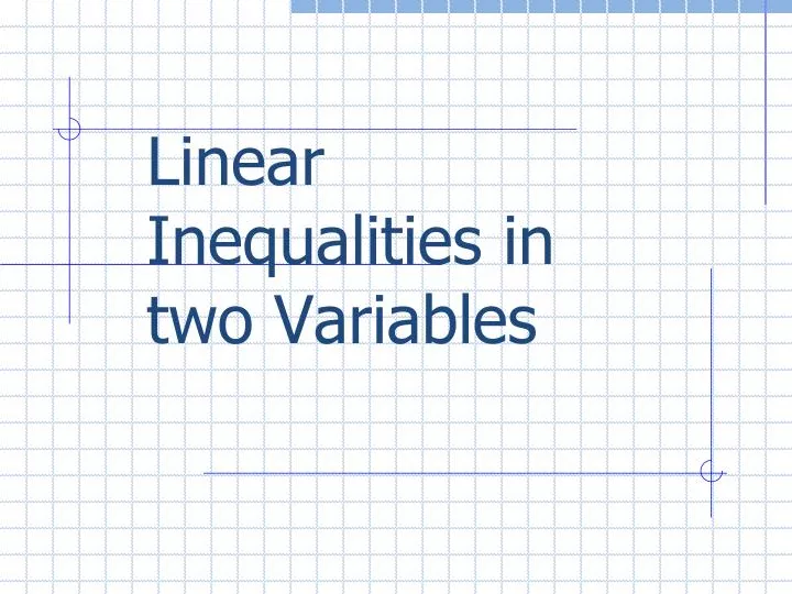 l inear inequalities in two variables