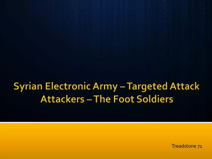 syrian electronic army targeted attack attackers the foot soldiers