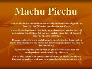 machu picchu