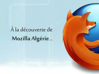 la d couverte de mozilla alg rie