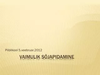 piiblikool 5 veebruar 2012