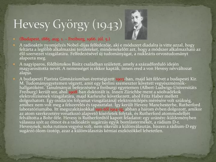 hevesy gy rgy 1943