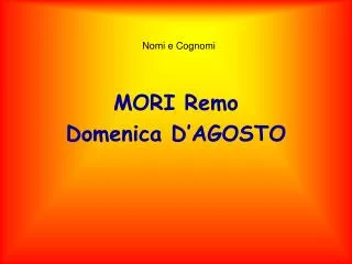 nomi e cognomi