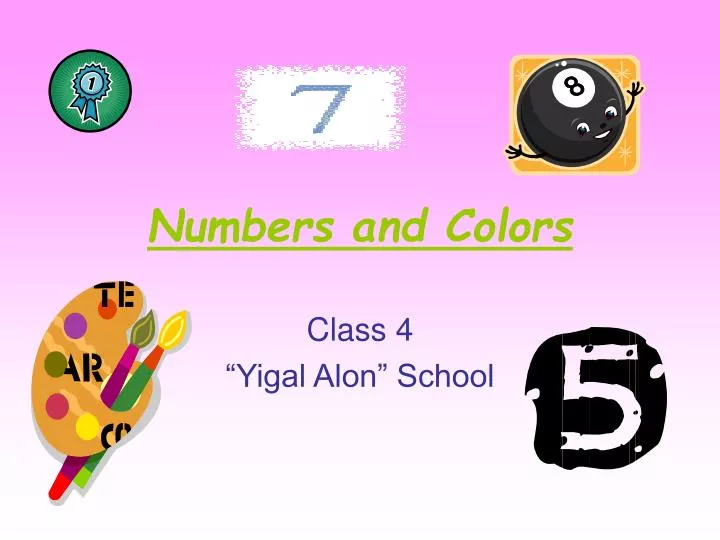numbers and colors