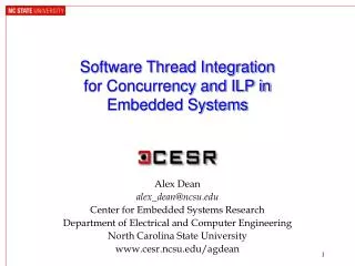 Software Thread Integration for Concurrency and ILP in Embedded Systems