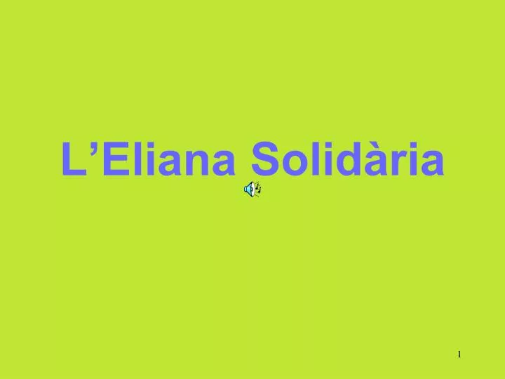 l eliana solid ria