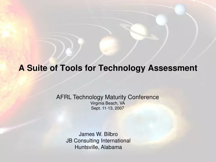 a suite of tools for technology assessment