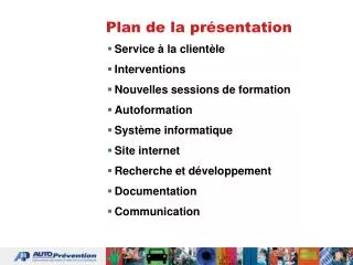 plan de la pr sentation
