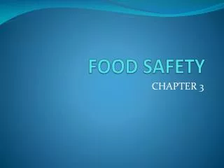 FOOD SAFETY