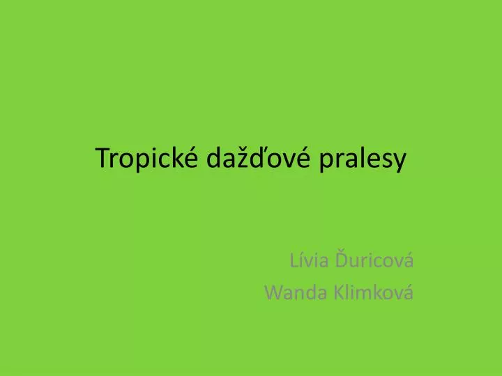 tropick da ov pralesy