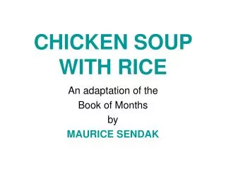 CHICKEN SOUP WITH RICE