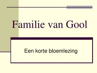 familie van gool