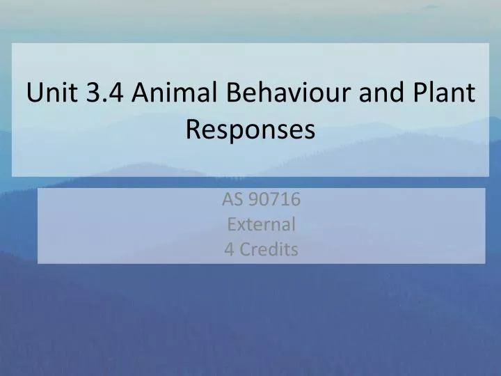 unit 3 4 animal behaviour and plant responses