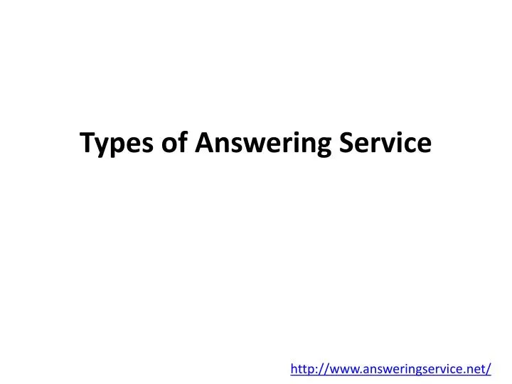 types of answering service