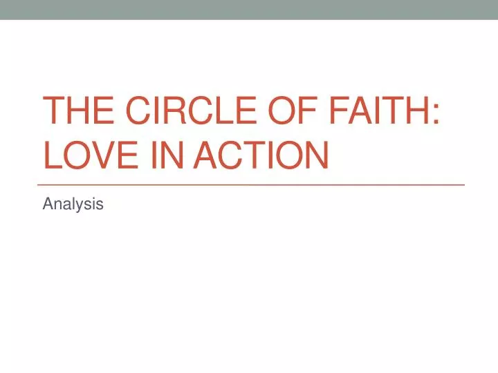 the circle of faith love in action