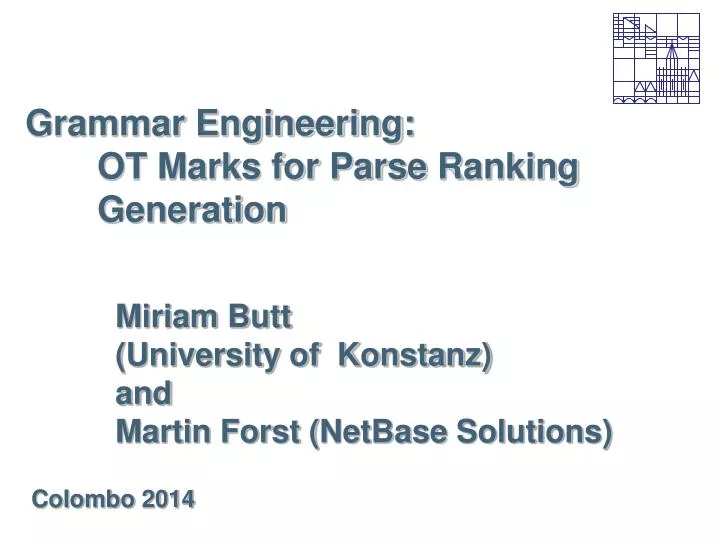 grammar engineering ot marks for parse r anking generation