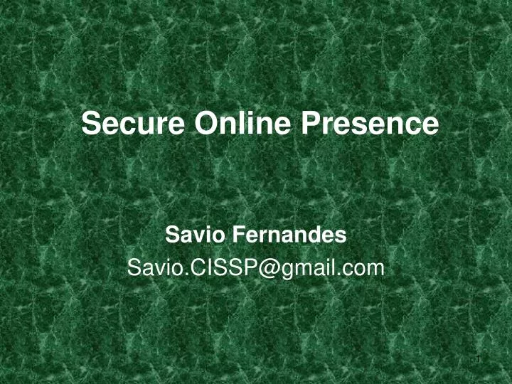 secure online presence