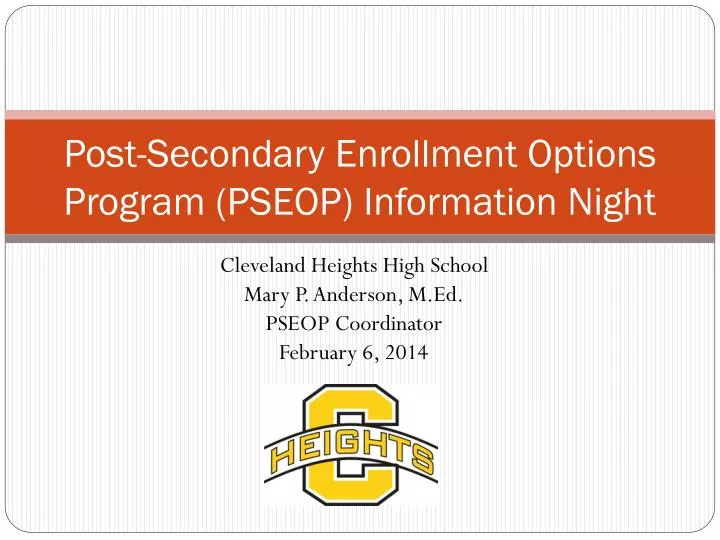 post secondary enrollment options program pseop information night