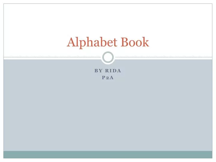 alphabet book