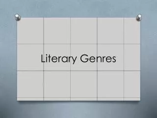 Literary Genres