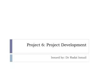 Project 6: Project Development