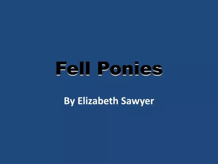 fell ponies