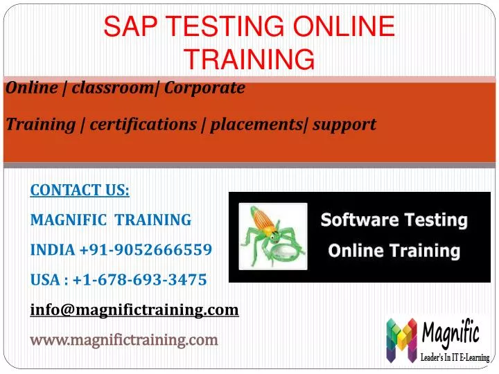 sap testing online training