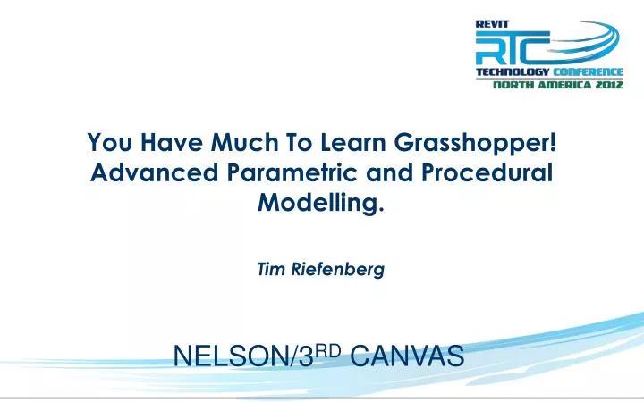 you have much to learn grasshopper advanced parametric and procedural modelling