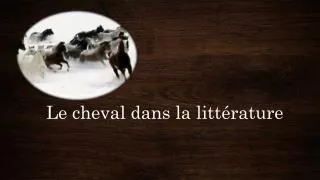 le cheval dans la litt rature