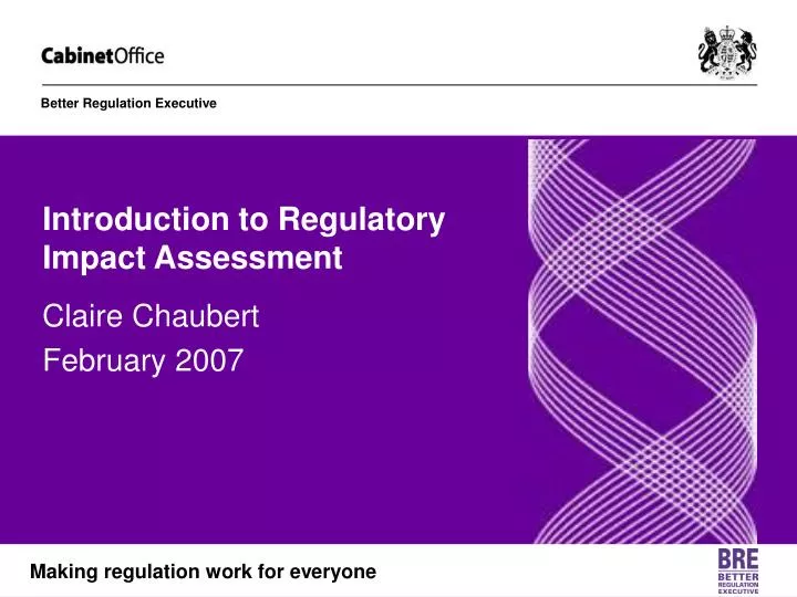 introduction to regulatory impact assessment