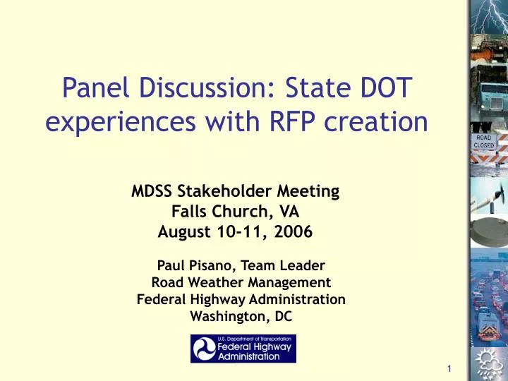 panel discussion state dot experiences with rfp creation