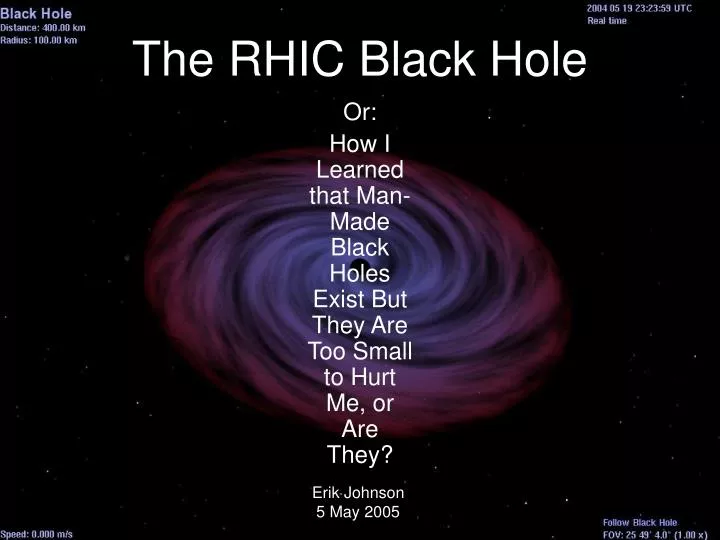 the rhic black hole