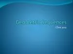 Geometric Sequences - slide 1