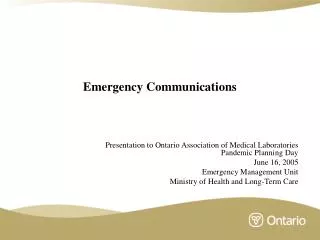 Emergency Communications