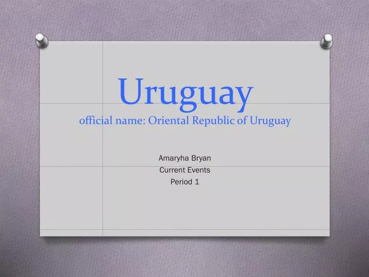 uruguay official name oriental republic of uruguay