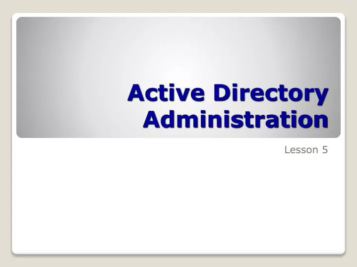 active directory administration
