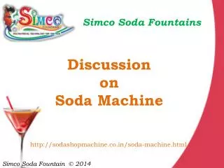Soda machine manufacturing