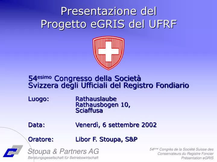presentazione del progetto egris del ufrf