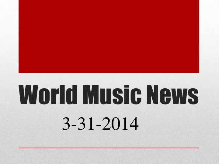 world music news
