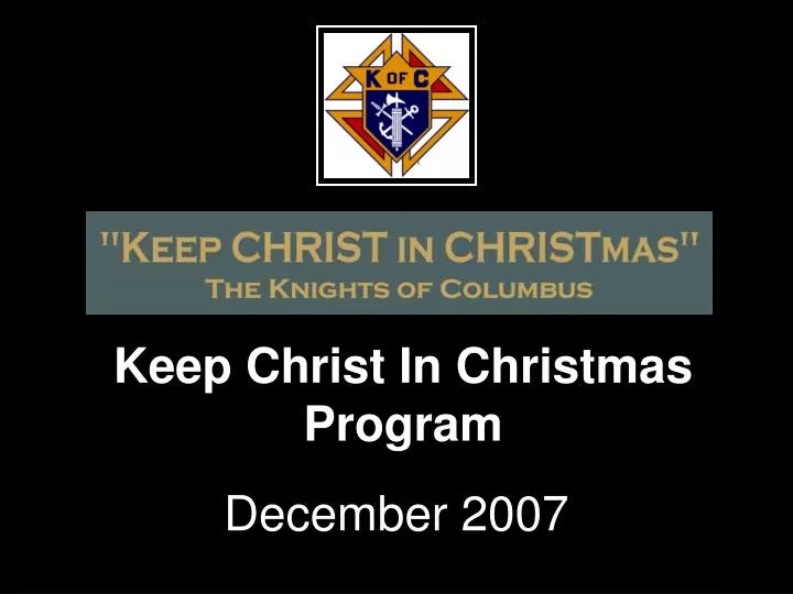 keep christ in christmas program