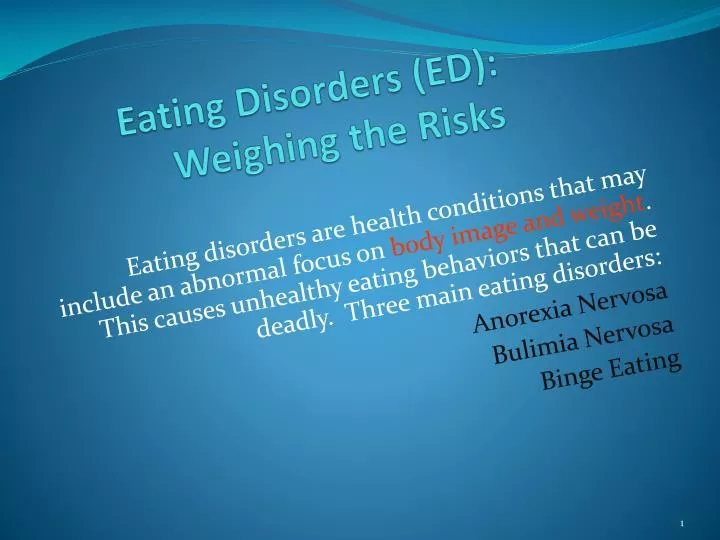 eating disorders ed weighing the risks