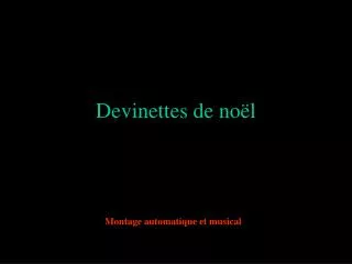devinettes de no l