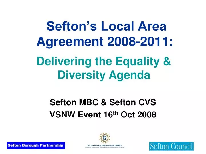 sefton s local area agreement 2008 2011