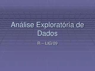 an lise explorat ria de dados