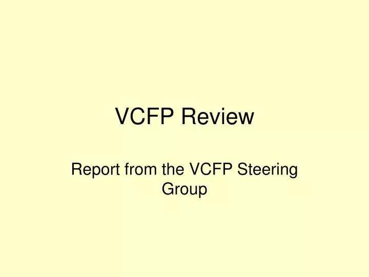 vcfp review