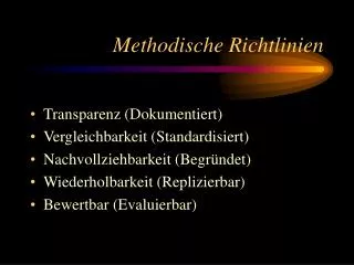 methodische richtlinien