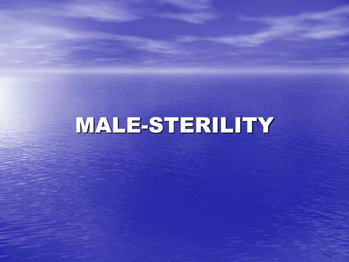 male sterility