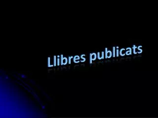 llibres publicats