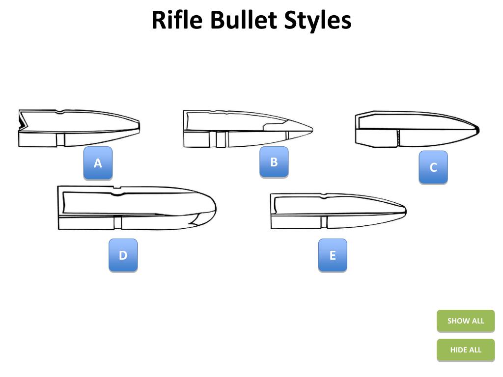 Rifle Bullet Styles - slide 1