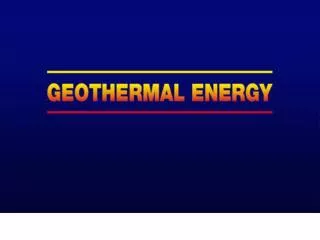 Geothermal energy is the natural heat of the Earth.